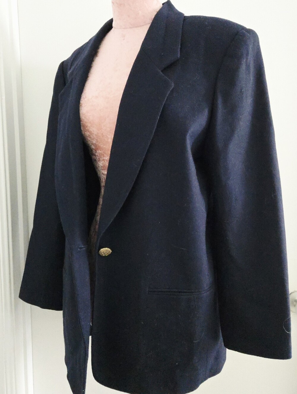 Vintage Wool Navy Preppy 90s Blazer Requirements Suze 12